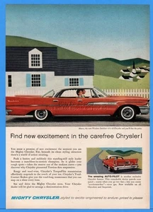 1958 Chrysler Windsor Dartline Red Auto Pilot Cruise Control Vintage Car Ad - Picture 1 of 1
