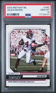 2024 Panini Instant Nil College Football Jalen Milroe #JMC #/543 PSA 10 Seahawks - Picture 1 of 2