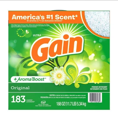 UNDISCLOSED Gain Powder Laundry Detergent, 188 oz./183 Loads - Original Scent