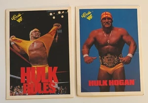 2x 1990 WWF Classic HULK HOGAN Card #1 & 129 Wrestling WWE - Picture 1 of 6
