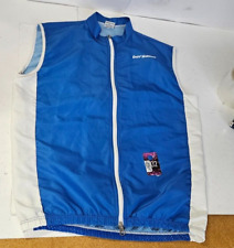 Bergamo Men's Small Blue/White FZ Cycling Vest (#402)