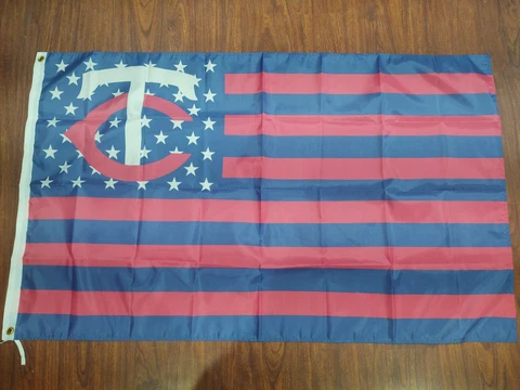 Minnesota Twins 3x5 American Flag. US Seller. Free shipping within the US! Cover