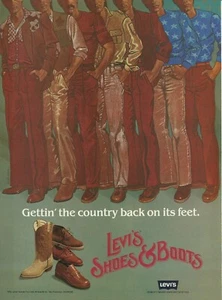1981 Levi's Schuhe & Stiefel Country Fashion Art Vintage PRINT AD Werbung - Bild 1 von 1