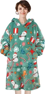 Wearable Blanket Hoodies for Women Adult Wearable Blanket Sweater, Oversized War - Picture 1 of 7