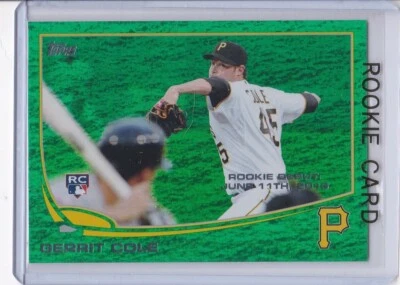 GERRIT COLE ROOKIE CARD 2013 Topps Update RARE $$ EMERALD FOIL VARIATION RC MINT - Image 1 of 2