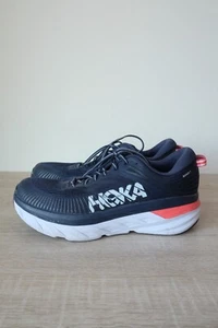 Hoka One One Bondi 7 Running Women 10.5 Shoes Hiking Cross Country Trail Blue - Picture 1 of 7