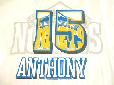 Camiseta Carmelo Anthony Denver Nuggets #15 Marca UNK Para Hombre 2XL Algodón Blanco Foto 1 de 4