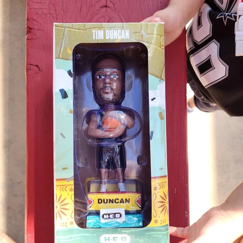 NEW Authentic San Antonio Spurs Tim Duncan 2022 Bobblehead 50th Anniversary Cover