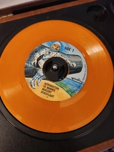 1966 GI Joe Introduction to Manned Mercury Spaceflight RARE Orange 45 Record - Picture 1 of 2