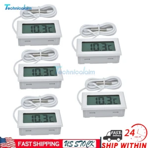 5PCS Mini LCD Digital Thermometer Temperature Monitor with External NTC Probe US - Picture 1 of 9