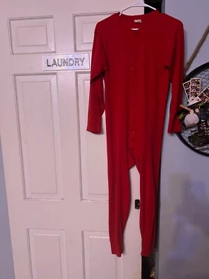 Ropa Interior Larga Johns ROJA Vintage Años 70 Cascada Térmica Talla Mediana HECHA en EE. UU. Foto 1 de 4