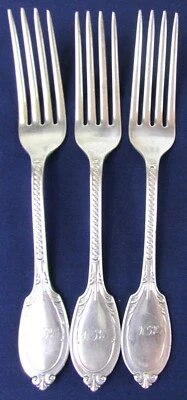 ¡JUEGO 3 TENEDORES DE CENA! Placa de plata GORHAM vintage: patrón romano: ENCANTADORA Foto 1 de 4