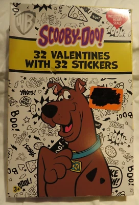 Scooby Doo Valentines with Stickers Box of 32 with 8 Designs NIB - Image 1 of 4