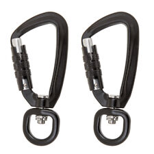 2 Pieces Self  Carabiner  Rotating Ring Outdoor Keychain Hook