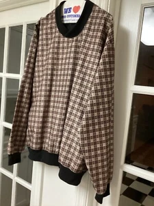 PGA TOUR BLACK PLAID PULLOVER WIND BREAKER JACKET SIZE L - Picture 1 of 3