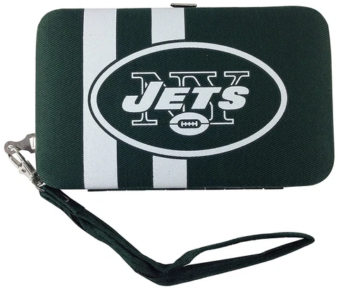 New York Jets Shell Clutch Wallet Wristlet Purse NFL Football Cover