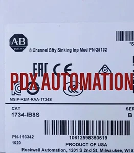 2023 Allen Bradley 1734IB8S Analog Safety Input Catalog 1734-IB8S Ser B - Bild 1 von 1