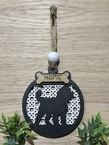 Individuelle hängende Weihnachtskugel Hund Ornament Geschenk Labradoodle - Bild 1 von 1