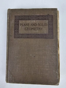 Plane And Solid Geometry Hardcover Book 1899 Poor Condition By George Wentworth - Bild 1 von 14