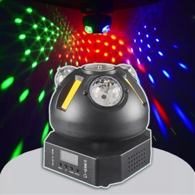60W RGB LED Stage Light w/ Laser Strobe, DMX512 & Remote for DJ Disco Club Xmas - Image 1 of 4