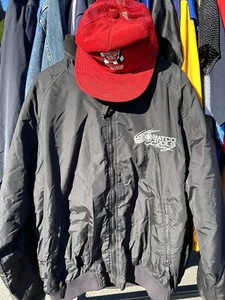 Matco Tools Jacket L Black Nylon Embroidered Back Mens vintage* And Hat Combo - Picture 1 of 3
