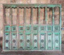 1800s Antique Architectural Divider, Barn Door, Teak Wood Carved Sliding Door,