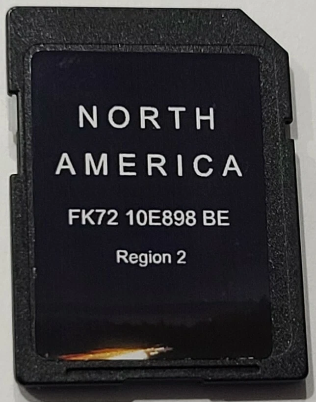 LAND ROVER JAGUAR NAVIGATION SD CARD  FK72 10E898 BE OEM REGION 2 NORTH AMERICA - Image 1 of 1