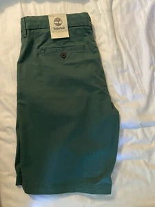 Timberland Chino Cotton Shorts Teal Green L - Picture 1 of 2