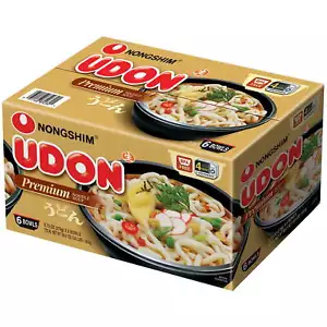 Premium Udon Noodle Soup, Savory Soy, 6 Bowls x 9.73oz - Picture 1 of 5