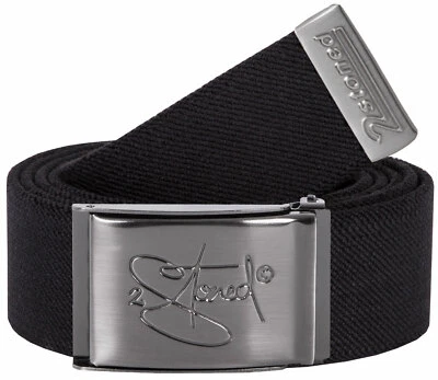 2Stoned Stretchgürtel Classic Schwarz für Damen und Herren 130cm - 150cm dehnbar