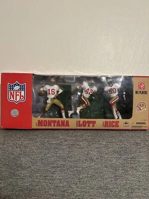 NFL McFarlane 3 Pack Legends Montana,Lott & Rice Chase Variant White Jersey NEW  - Image 1 of 4
