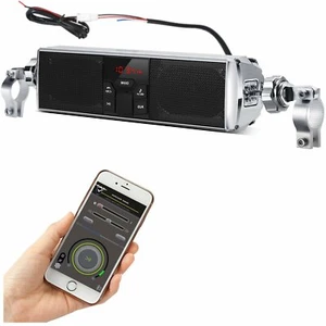 Motorcycle Bluetooth Stereo Speaker Audio MP3 USB Sound System with APP Control - Picture 1 of 7