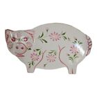 MANCER (Italy) Hand Painted Ceramic Pig With Flowers Trivet Hot Plate RARE