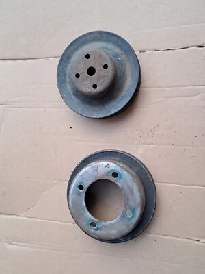 Amc Jeep Amx Javelin V8 4 Bolt 2 Groove Water Pump And Crank Pulley Set - Image 1 of 4