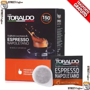150 300 600 900 1200 Cialde Caffè Toraldo Filtrocarta ESE 44 mm Miscela Cremosa - Foto 1 di 2