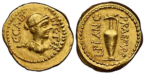 ROMAN IMP. Julius Caesar 45BC Aureus NGC XF 4/5 4/5 Rome. Calico 45a - Picture 1 of 1