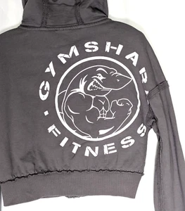 Gymshark Damen Cropped Hoodie Full Zip Sweatshirt Athleisure Laufen Größe Small - Bild 1 von 11