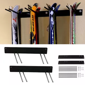 4 Vertical Ski Snowboard Storage Slots Rack Sports Farming Gardening Tool Holder - Picture 1 of 12
