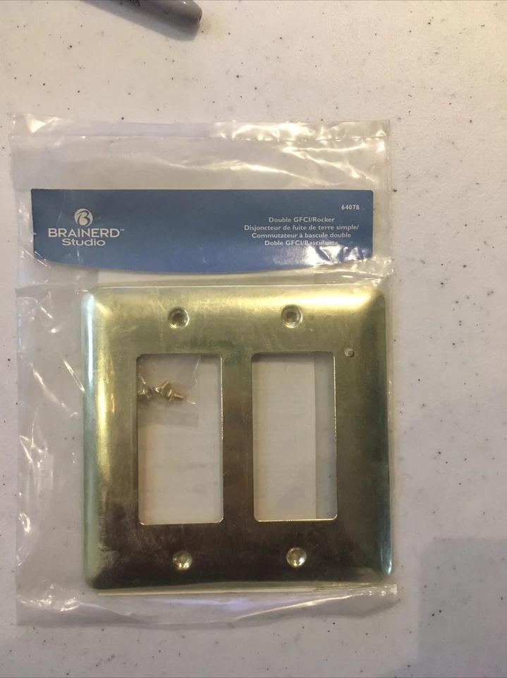 [Pacote com 2] Placa padrão decoradora dupla redonda estampada de latão polido # 64078 - Imagem 1 de 1