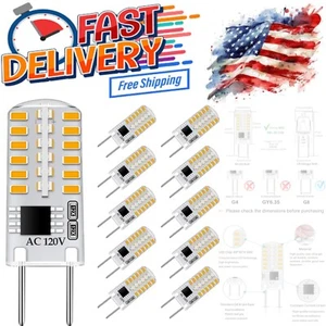 G8 Bi-Pin LED Bulb Dimmable 3W Equivalent 20W-25W - 10 Pack 3000K Warm Light - Picture 1 of 10