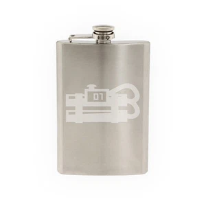 countdown timer- 8 oz Stainless Steel Flask - Picture 1 of 2