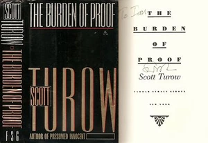 Scott Turow - The Burden of Proof - Signed - 1st/1st (1990 First Edition DJ) - Foto 1 di 1
