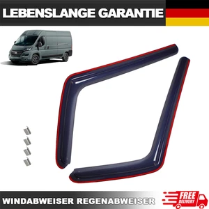2-Tlg In-channel Für 2006-2022 Fiat Ducato Windabweiser Regenabweiser Getönt - Bild 1 von 9