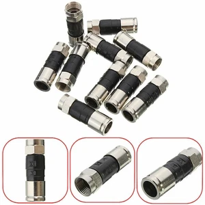 RG6 F-Type Compressione Snap Seal Connettore Spina Sky Satellite Cavo Vergine - 10X - Foto 1 di 10