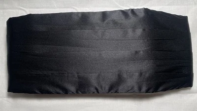 Cintura ajustable 100 % seda negra formal vintage para hombre Foto 1 de 4