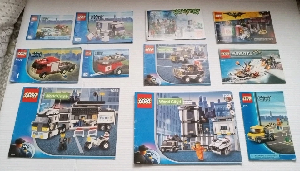 Lego Manuales de Instrucciones Lote 1 Batman Agentes Monster World City más Foto 1 de 4
