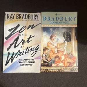 Lot of 2 Vintage Ray Bradbury Paperbacks Dandelion Wine & Zen in Art of Writing - Imagen 1 de 3