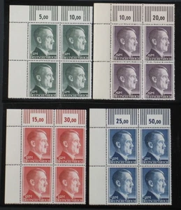 D. Reich, Adolf Hitler valores altos n.º 799 B-802 B esquina VBL **, dentado K14 - Imagen 1 de 2