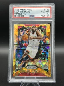 Prizm Orange Ice Prizm #149 2019 Kawhi Leonard PSA 10 LA Clippers - Imagen 1 de 2