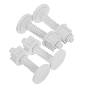  4 Pezzi Bulloni in Plastica con Dadi e Rondelle Ricambi Vite per Sedile WC - Foto 1 di 9